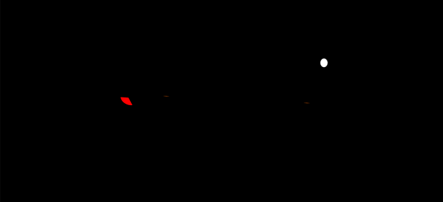 Verlichting motorboot rood en wit in donker